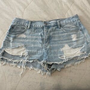 American Eagle Distressed Button Fly Tomgirl Shortie